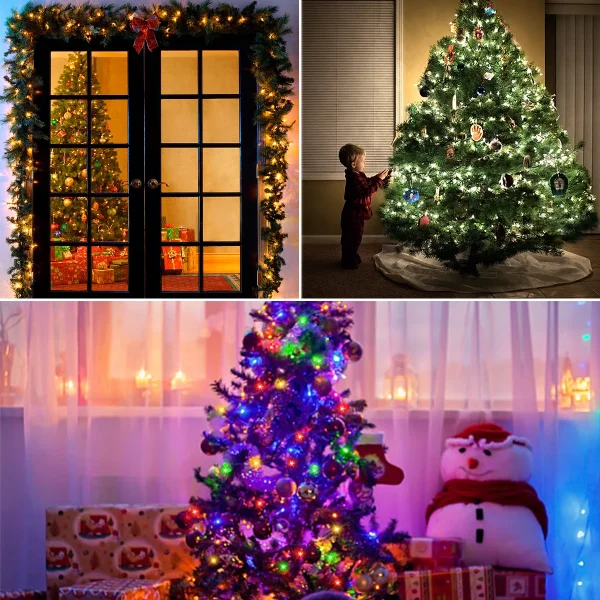 1/2/3Pcs Quick Charging Solar String Light Festival Christmas Decor Lamp Flexible PC Wire Waterproof Outdoor Yard Tree Festoon - Image 6