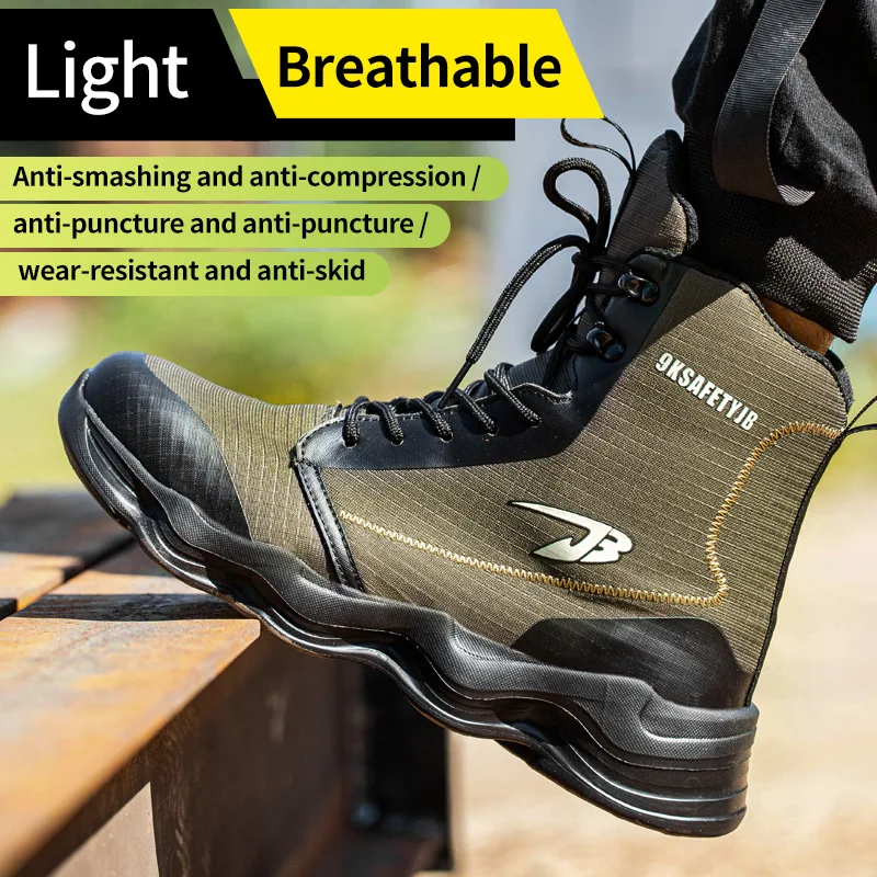 Fashionable breathable anti-smash and anti-puncture safety shoes - Image 3