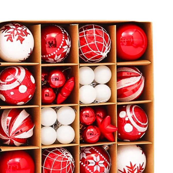 42 Pcs 6 Cm Christmas Ball Ornaments Plastic Christmas Ornaments Hanging Ball Decorations Party Decorations for Xmas Tree - Image 5