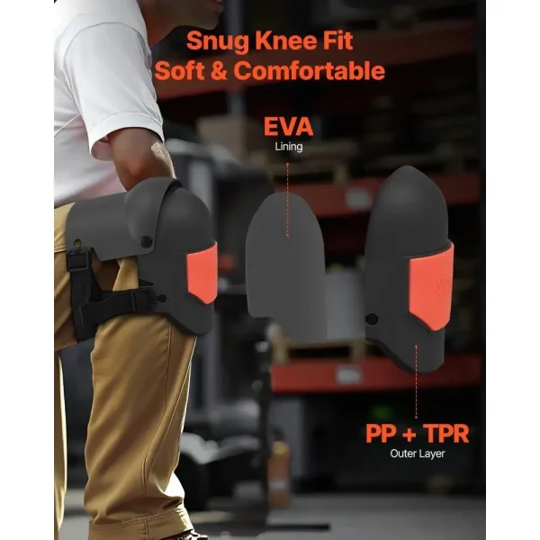 Extra Thick Knee Pads for work Durable for construction Flooring Roofing Cleaning Support - Image 6