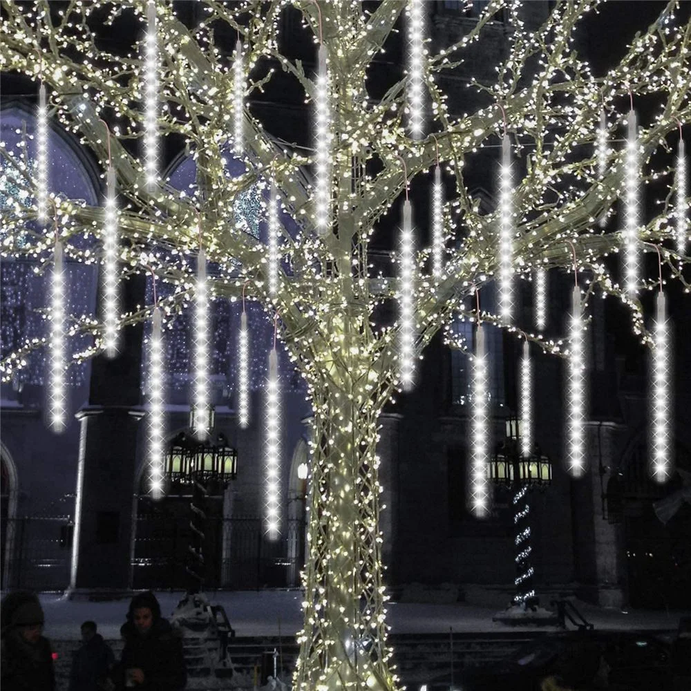 LED Meteor Shower Fairy Lighting Battery Power 2025 Christmas Tree Home Decoration Holiday Wedding Garden Bedroom Decoration - Image 4