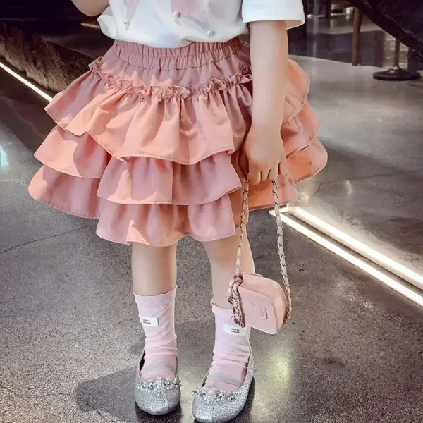 2pcs Sprunki T-shirt Skirt Set Girls Dress Cute Cartoon Sweet Summer Fashion Tutu Round Neck Kids Clothes Children Birthday Gift - Image 3