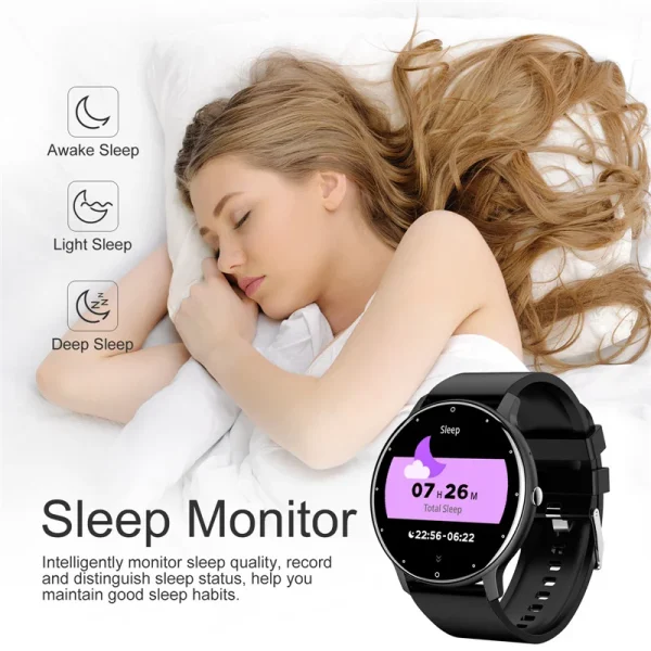 LIGE Smart Watch Women Men Full Touch Screen Bluetooth 5.2 Call Waterproof Watches Sports Fitness Tracker Factory IP67 ZL02 New - Image 5