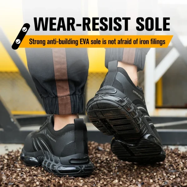 Breathable, lightweight and comfortable anti-smash and anti-puncture safety shoes - Image 4