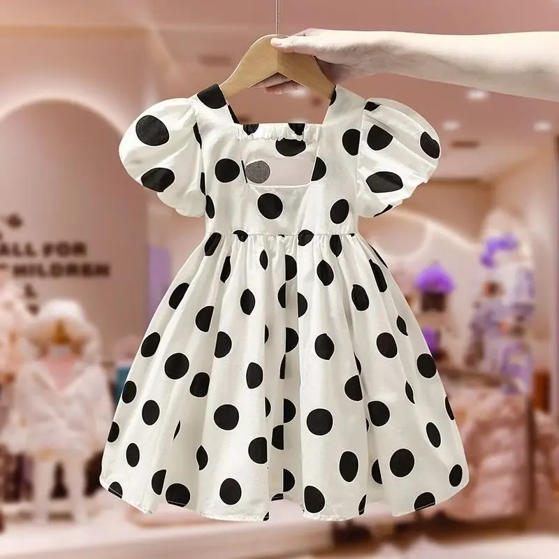 Children Summer Dresses Sleeveless Polka Dot Dress Clothes Big Girls Fashion Party Vestido Princess - Image 5