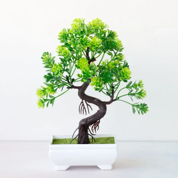 Garden Arrangement Ornaments Plastic Plants Bonsai Small Tree Pot Fake Plant Potted Flower Home Room Table Decoration - Image 3