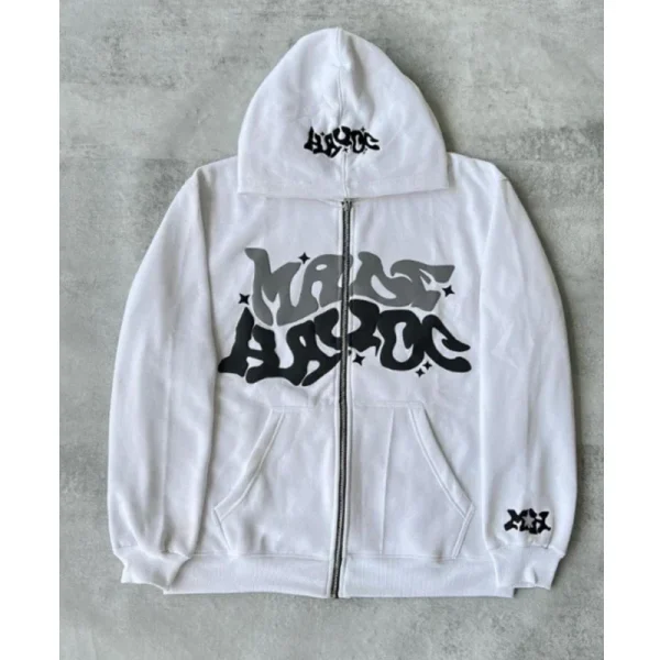 American Retro Star and Letter Printed Zipper Hoodies Women and Men Y2K Spring Autumn Section Lazy Fashion Brand Cardigan Jacket - Image 5