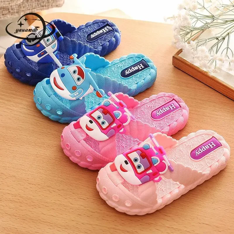 2-8y Kids Slippers Summer Boys Girls Flip Flops Shoes Cartoon Flat Soft Bottom Hollow Breathable Antiskid Children's Footwear - Image 6