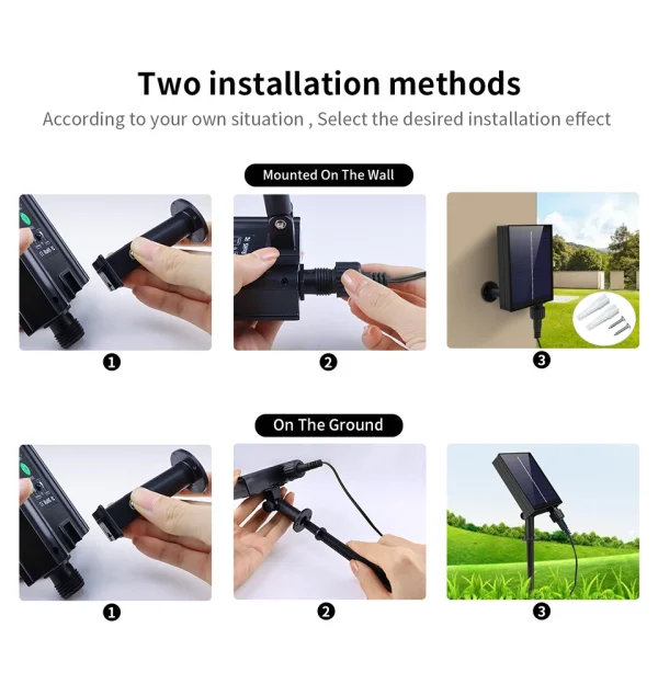 1/2/3Pcs Quick Charging Solar String Light Festival Christmas Decor Lamp Flexible PC Wire Waterproof Outdoor Yard Tree Festoon - Image 5