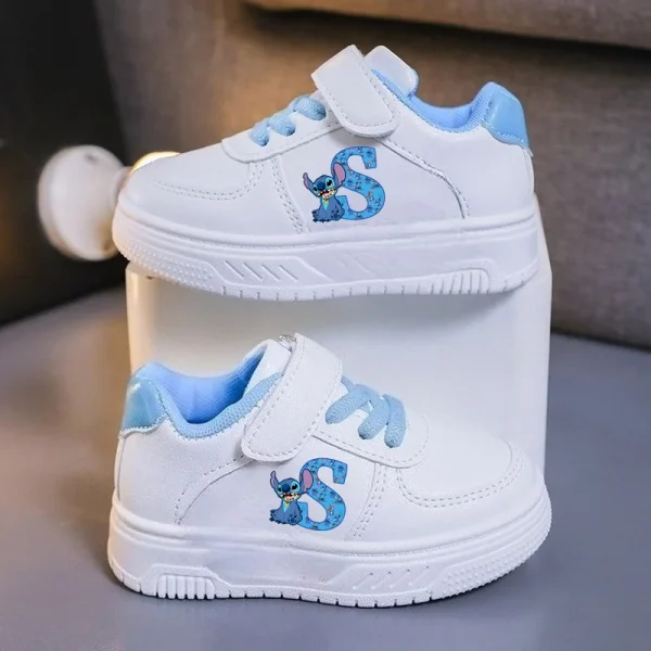 Stitch Kids Shoes Disney Sport Basketball Casual Sneakers Boys Girls Kawaii Letter A-Z Footwear New Children Training Shoe Gift