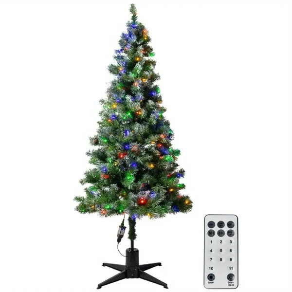 6Ft Christmas Tree RGB LED Light Remote Control Office Home Party Xmas Decoration Branch Tips Automatic rotation Foldable Base - Image 4