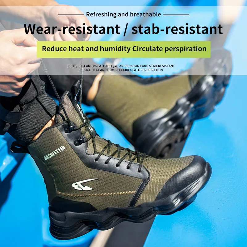 Fashionable breathable anti-smash and anti-puncture safety shoes - Image 2