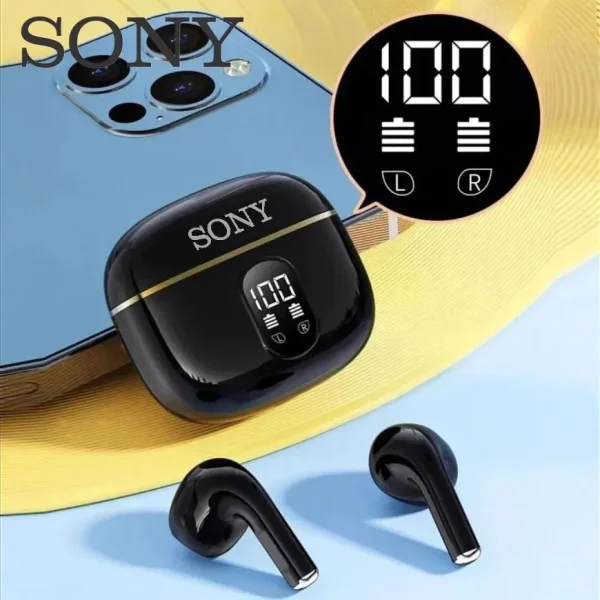 SONY Wireless Earphones 40dB Noise Cancelling Bluetooth 5.3 LED Display HD Call TWS Earbuds with Transparency Mode - Image 2