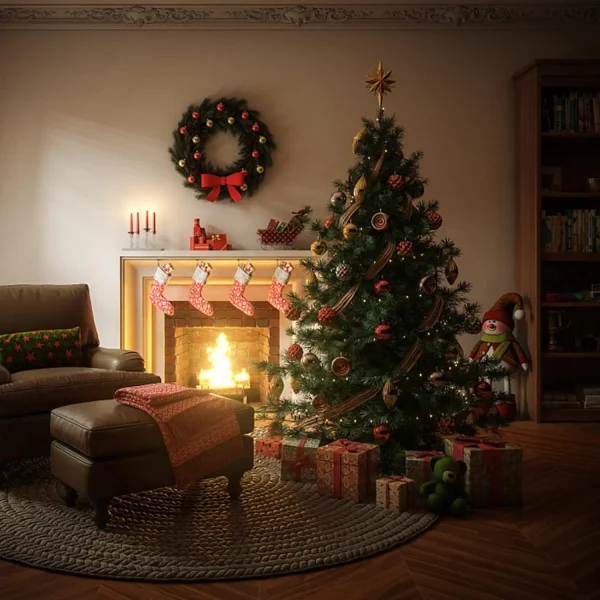 6Ft Christmas Tree RGB LED Light Remote Control Office Home Party Xmas Decoration Branch Tips Automatic rotation Foldable Base - Image 6