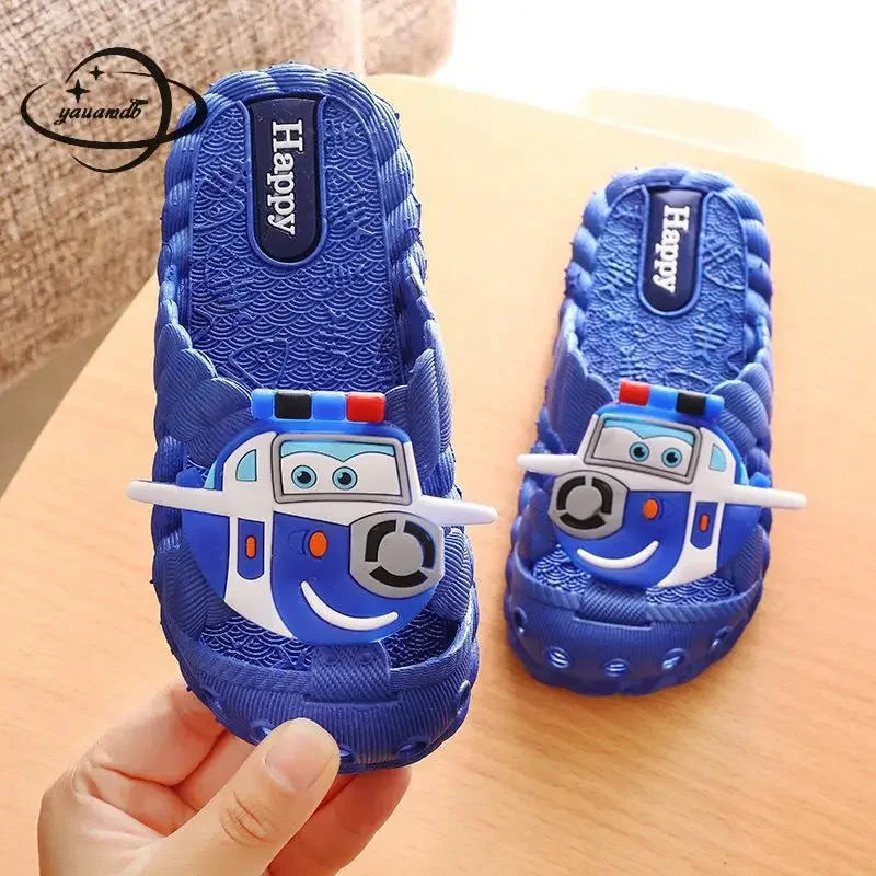 2-8y Kids Slippers Summer Boys Girls Flip Flops Shoes Cartoon Flat Soft Bottom Hollow Breathable Antiskid Children's Footwear - Image 3