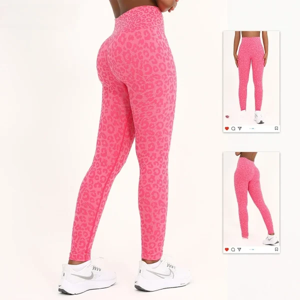 WANAYOU Women's Yoga Pants Hip Lifting Exercise Leggings High Waist Curled Up Buttocks Fitness Leggings Exercise Pants - Image 3