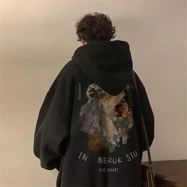 New Goth Graphic Printed Pullover Hoodies For Men Y2K Vintage Streetwear Hooded Sweatshirts Autumn Baggy Hip Hop Fashion Hoody - Image 5