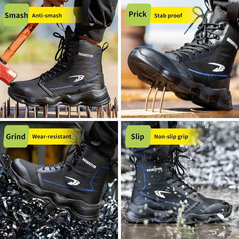 Fashionable breathable anti-smash and anti-puncture safety shoes - Image 5