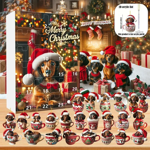 2024 Advent Calendar Dachshunds Christmas Vacation Advent Calendar Cute Christmas Countdown Calendar Christmas Kids Gifts
