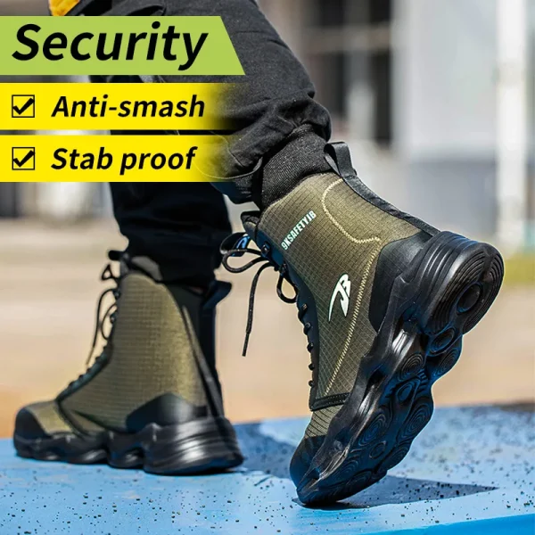 Fashionable breathable anti-smash and anti-puncture safety shoes - Image 4
