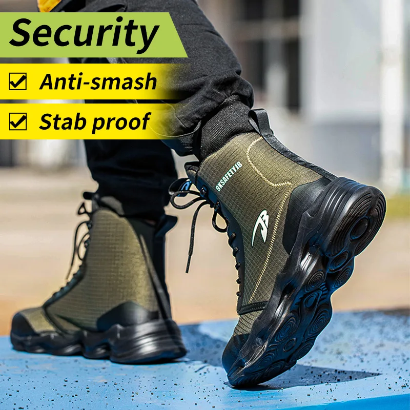 Fashionable breathable anti-smash and anti-puncture safety shoes - Image 4
