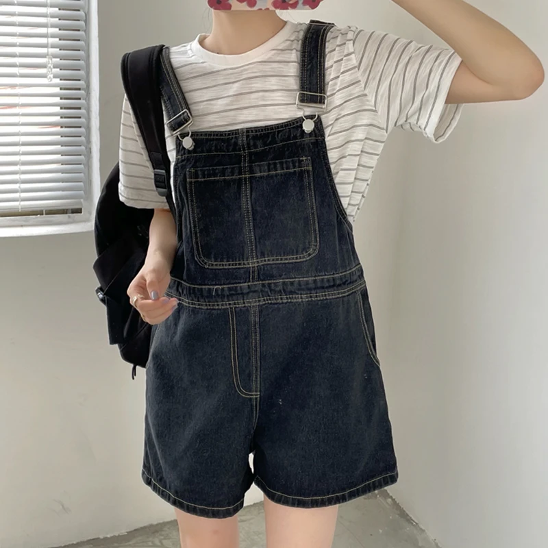 Blue Denim Shorts Female 2023 Summer Loose Wide Leg Shorts Korean Jumpsuit Shorts For Women - Image 4