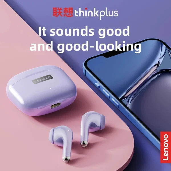 Original Lenovo LP40 Pro TWS Earphones Wireless Bluetooth 5.1 Sport Noise Reduction Headphones Touch Control 250mAH Earphones - Image 3