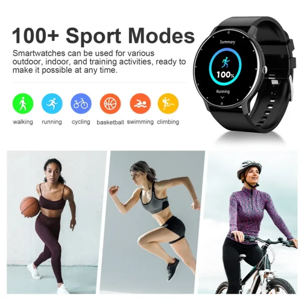 LIGE Smart Watch Women Men Full Touch Screen Bluetooth 5.2 Call Waterproof Watches Sports Fitness Tracker Factory IP67 ZL02 New - Image 3