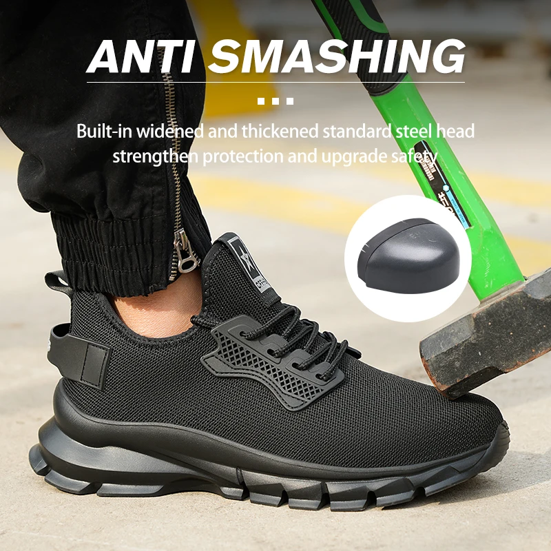 Soft-soled, comfortable, anti-smash, anti-puncture and breathable safety shoes - Image 2