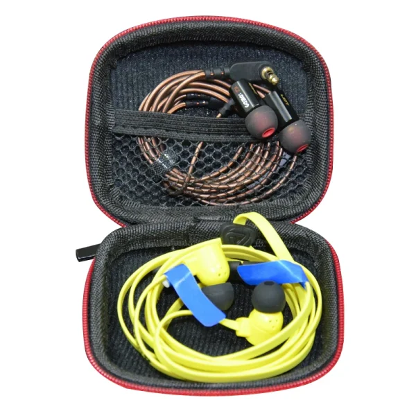 KZ Original Earphone Bags PU Zipper Storage Box Portable Hold Storage Box Case Black Suitable Earphone Accessories Earbuds Card - Image 5