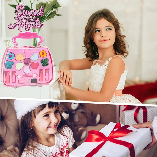 Princess Make Up Box Play House Toy Girls, Eye Shadow Makeup Cosmetics Handbag, Birthday Christmas Gift for Kids Party Cosplay - Image 5
