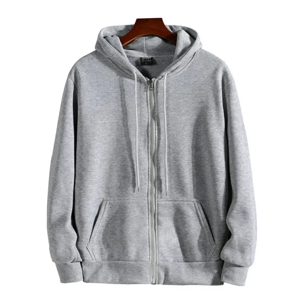 Zipper Hoodies Autumn Winter Men's New Long Sleeve Hooded Sweatshirt Fashion Casual Male Outfit Sportwear Loose Fit Clothes - Image 4