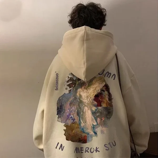 New Goth Graphic Printed Pullover Hoodies For Men Y2K Vintage Streetwear Hooded Sweatshirts Autumn Baggy Hip Hop Fashion Hoody - Image 2