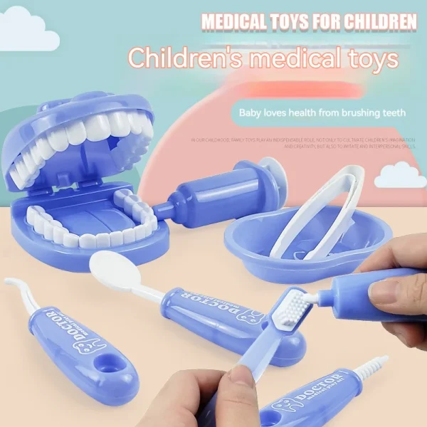 Children Montessori Toys Parent-child Interaction For Girl Boy Dentist Check Teeth Model Doctors Role Play Baby Kid Learning Toy - Image 2