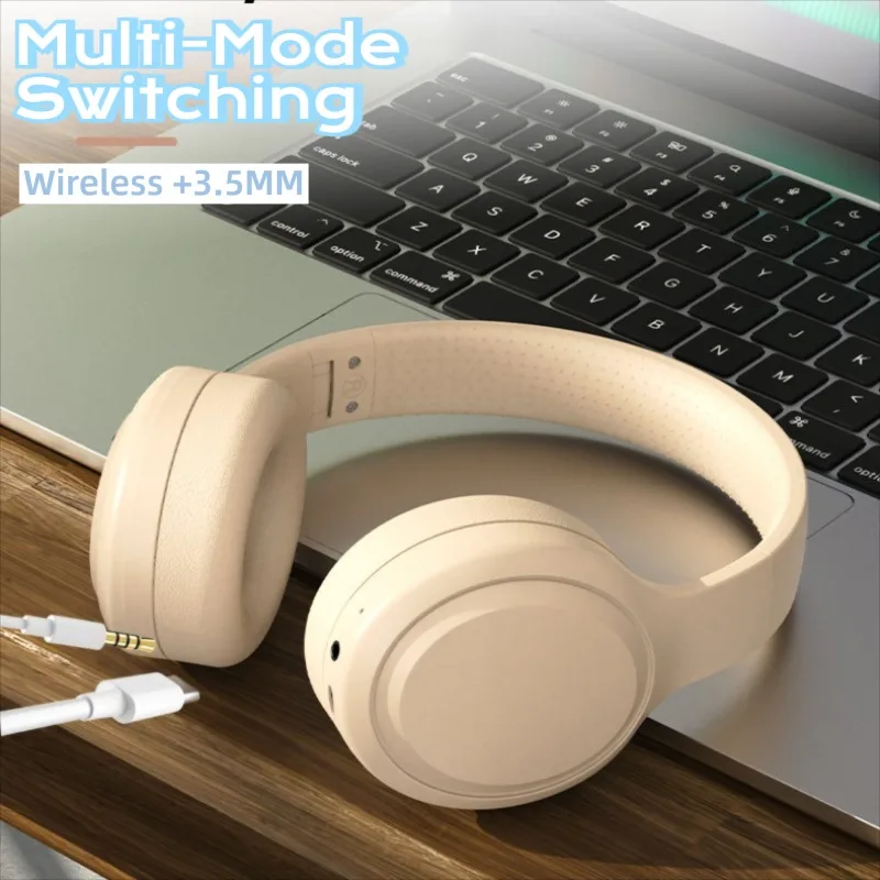 Wireless Headset Bluetooth5.3 HiFi Stereo Earphones Noise Cancelling Gaming Head Foldable with Mic Earbuds TF/AUX Music Player - Image 3