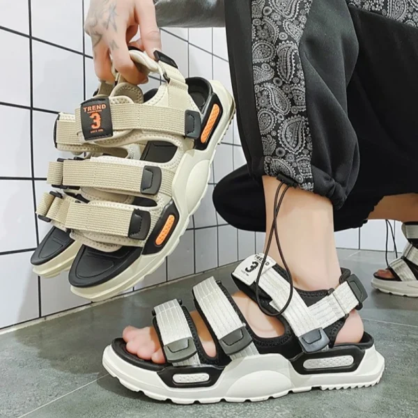 Summer Men's Sport Sandals Big Size 45 Slip on Casual Shoes for Men Outdoor Fashion Holiday Thick Sole Beach Sandals - Image 3