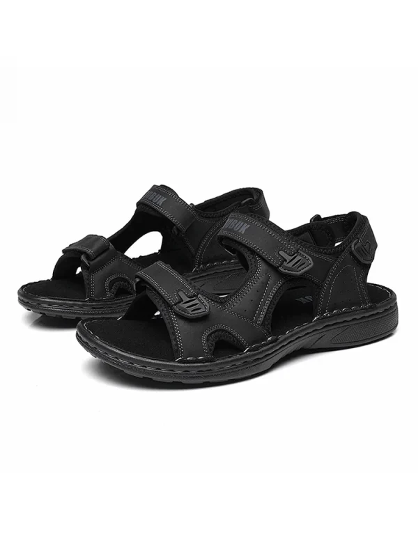 First-Layer Cowhide Men's Sports Sandals, Open-Toe Outdoor 防滑 Sandals, Casual Men's Shoes, Outdoor Fashion Beach Shoes, Li - Image 6