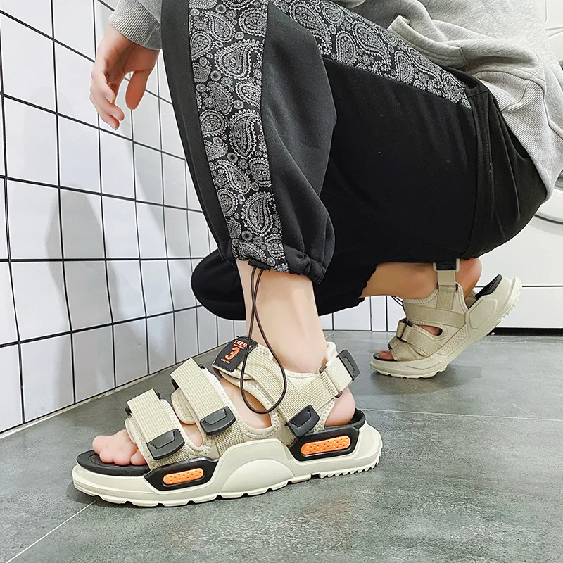 Summer Men's Sport Sandals Big Size 45 Slip on Casual Shoes for Men Outdoor Fashion Holiday Thick Sole Beach Sandals
