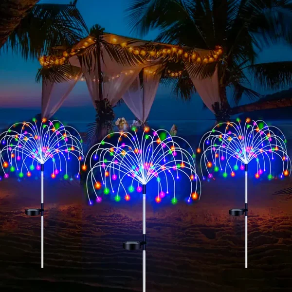 Solar Firework LED Stake Lights Outdoor Garden Decor Pathway Fairy Light Waterproof Yard Lawn Patio Landscape Decor Solar Lamp - Image 5