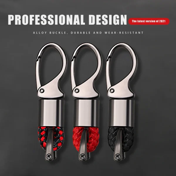 Zinc Alloy Braided Rope Keychain Car Styling Key Ring Accessories For Fiat 500 Freemont Panda Ducato Punto Pondo FR Abarth Argo - Image 5