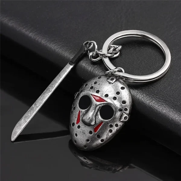Halloween Horror Movie Friday Jason Voorhees Mask Machete Alloy Key Chains Keychain Key Chain Key Ring Jewelry Accessories - Image 2