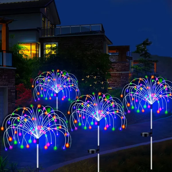 Solar Firework LED Stake Lights Outdoor Garden Decor Pathway Fairy Light Waterproof Yard Lawn Patio Landscape Decor Solar Lamp - Image 6
