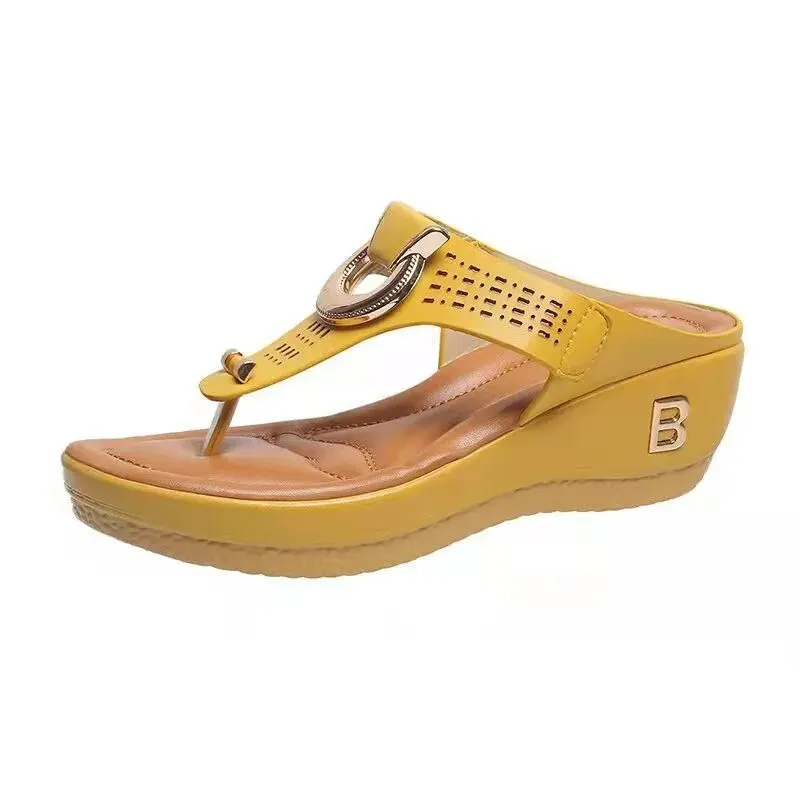 Summer Sandals Women 2024 Big Size Platform Wedges Sandals Slippers Non-Slip Open Toe Flip Flops Ladies Comfortable Beach Shoes - Image 4