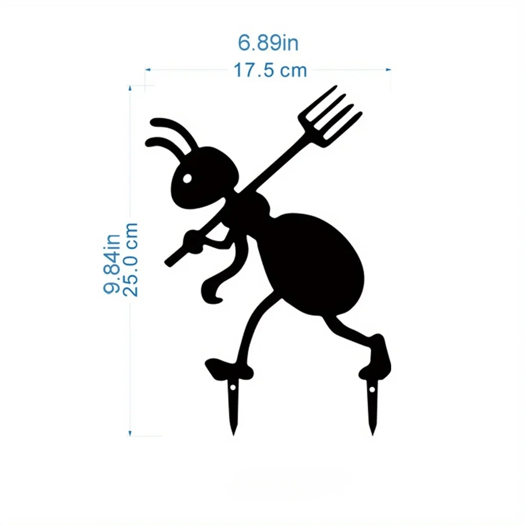 HelloYoung Garden Decor Ants Metal Ants Gardening Ornaments Yard Metal Art Backyard Lawn Stakes Decor Ants Garden Iron Crafts - Image 2