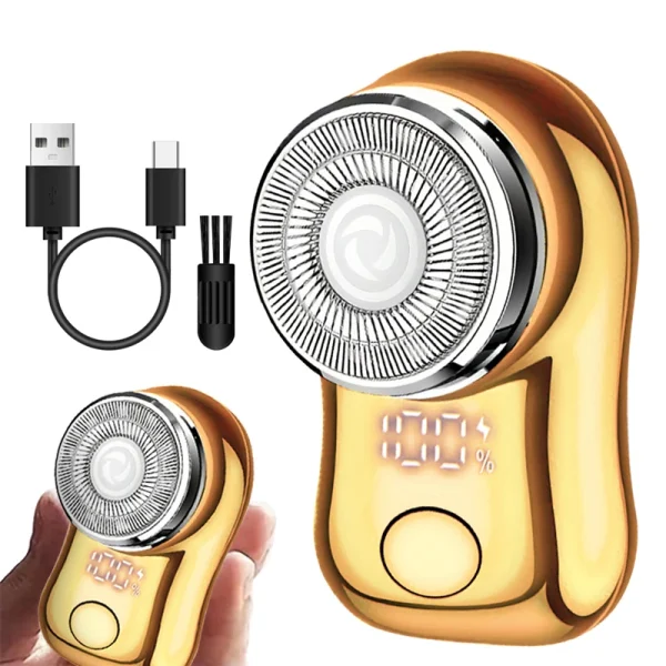 USB rechargeable men's mini electric shaver - portable intelligent LED display screen