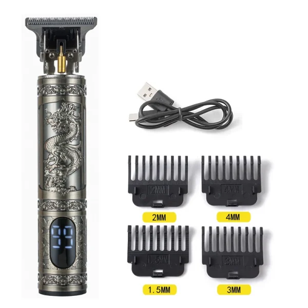 Display lcd t9 electric hairpin machine 0mm shaver hairpin household appliances travel hairdresser men's repairman shaver - Image 3