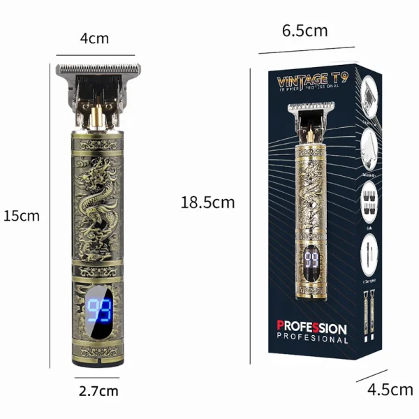 Display lcd t9 electric hairpin machine 0mm shaver hairpin household appliances travel hairdresser men's repairman shaver - Image 5