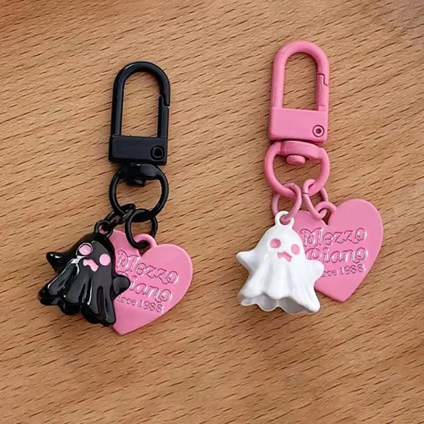 Halloween Keychain Funny Ghost Pendant Key Ring For Women Men Earphone Cover Bag Party Gifts Jewelry