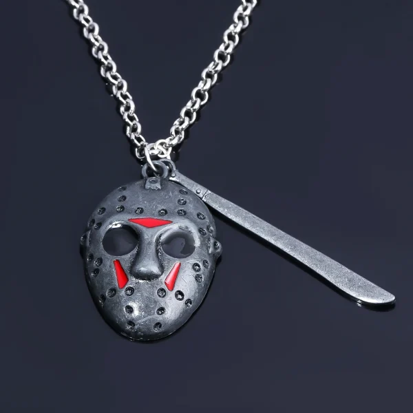 Horror Movie Keychain Jason Hockey Mask Kinfe Metal Keyring For Children Halloween Jewelry Gift - Image 5