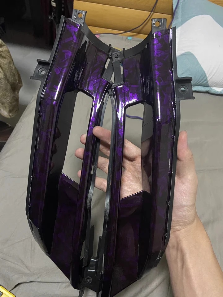 Forged Carbon Fiber Vinyl Film Purple Crystal Car Stickers Auto Wrapping Tuning Cover For Auto Body And Car Accessories - Image 3